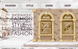 欧式服装店装饰画背景墙