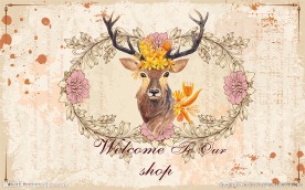 欧式麋鹿装饰画背景墙