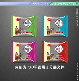中秋月饼包装 平面展开分层图