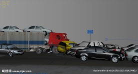 高速撞车3d场景