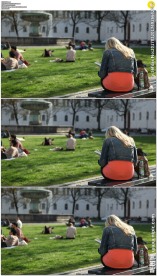 公园晒太阳看书