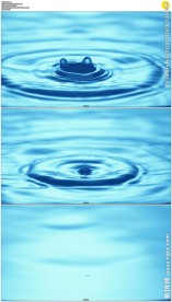 蓝色水滴落下