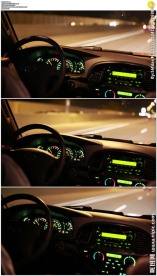 开着suv在夜间公路上行驶