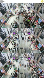 俯拍商场人群