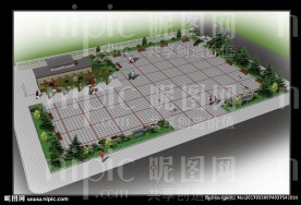 小区广场效果图