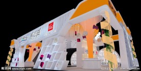 展览3D模型简洁大气科技