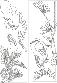 飞鸟移门缕空玻璃雕刻刻绘图案