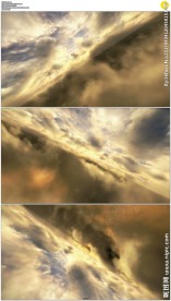 黄色云层旋转穿梭