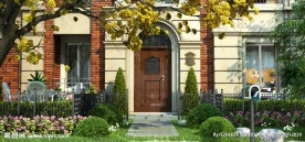 别墅大门门口特学