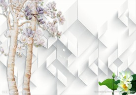 简约立体背景墙装饰画