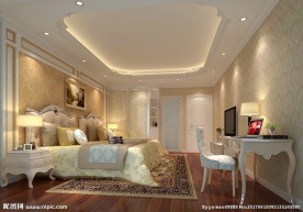 欧式主卧室效果图