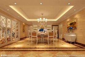 欧式室内餐厅效果图