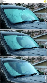 废旧的汽车玻璃