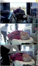 抬病人上急救车