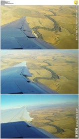 飞机飞过田野上空