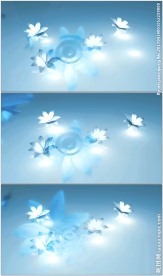 水晶花朵白银花朵动态背景