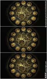 魔幻风格机械时钟旋转