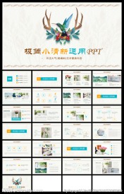 简约文艺小清新通用PPT模板
