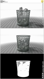 扔垃圾进垃圾桶