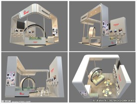 摄影展 36平展览设计 展台