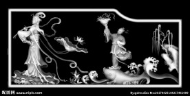 八仙灰度图