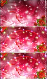 爱心粒子玫瑰婚礼背景