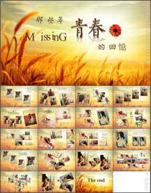 青春纪念册同学毕业录相册PPT