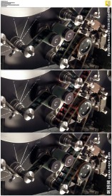 转动的电影胶片内部细节