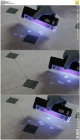 犯罪现场紫外光下寻找血迹