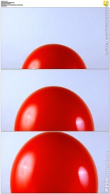 吹大的红色气球