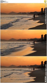 里约热内卢夕阳下的沙滩