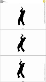 吹小号的男人剪影