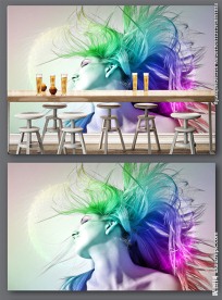 KTV 时装工装背景墙