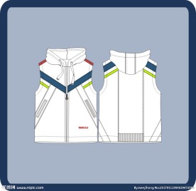 青少年男童连帽无袖背心