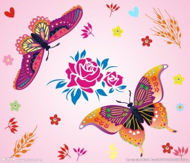 蝴蝶  矢量昆虫