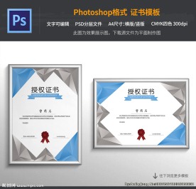 授权证书模版