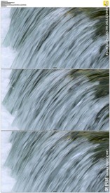 清澈的瀑布水流