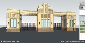 SU欧式小区大门