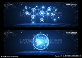 商务科技背景