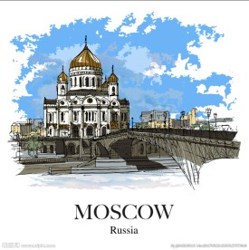 莫斯科代表矢量图片