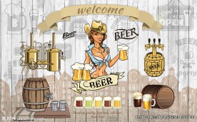 啤酒主题装饰画