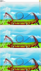 卡通过山车背景