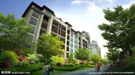 小区景观绿化效果图