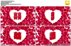 桃心 玫瑰花 浪漫婚礼 喜字