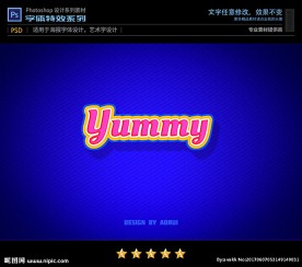 PS字体特效卡通样式