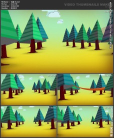 卡通 节日背景 森林 绿色