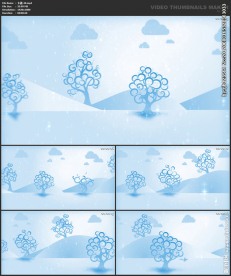 卡通 节日背景 冬天 冰雪