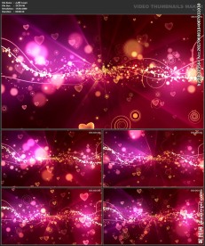 桃心 爱心 婚礼 喜庆 粒子歌