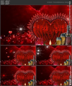 桃心 爱心 婚礼  喜庆 粒子