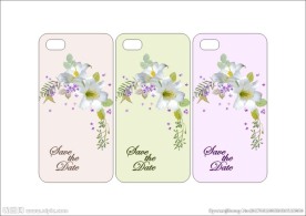 百合印花手机壳